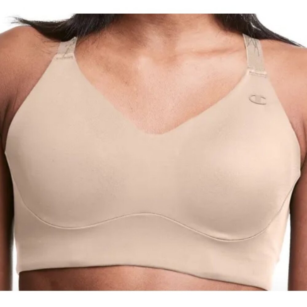 Champion Moderate Coverage Tan Sports Bra with Convertible Straps in a Medium